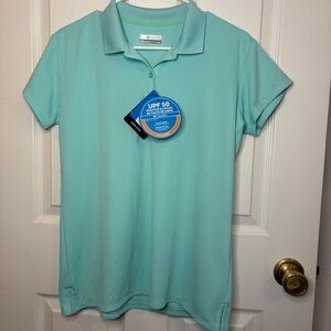 Columbia Aqua Short Sleeve Polo